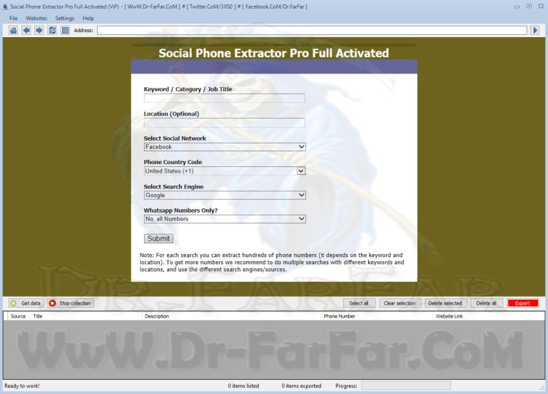 Social Phone Extractor Pro Full Activated